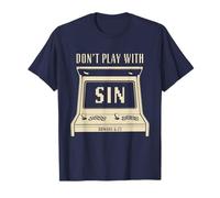 Don't Play with sin - Retro Arcade Game Christian Gospel Maglietta