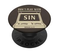 Don't Play with Sin - Retro Arcade Game Christian Gospel PopSockets PopGrip Adesivo