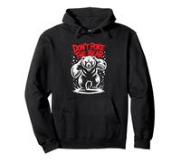 Don't Poke Bear Angry Punk Art Grafica Streetwear Grunge Felpa con Cappuccio