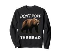 Don't Poke The Bear Warning Funny Grizzly Spirit Animal Felpa