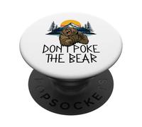 Don't Poke The Bear Warning Funny Grizzly Spirit Animal PopSockets PopGrip Adesivo