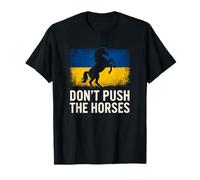 Don't Push The Horses - Bandiera Ucraina Defiant Bold Design Maglietta
