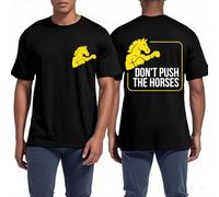 Don't Push The Horses Camicia Uomo, Nero , XL