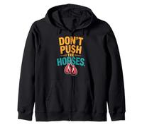 Don't Push The Horses Meme Retro Vintage Don't Push Horses Felpa con Cappuccio
