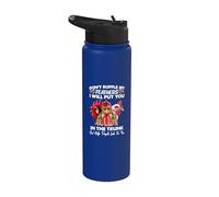 Don't Ruffle My Feathers I Will Put You Chickens Funny Stainless Steel Insulated Water Bottle