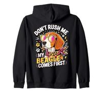 Don't Rush Me My Beagle Comes First Dog Lover Felpa con Cappuccio