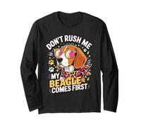Don't Rush Me My Beagle Comes First Dog Lover Maglia a Manica