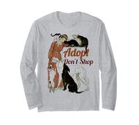 Don't Shop Adopt. Dog, Cat, Rescue Animal Rights Maglia a Manica