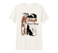 Don't Shop Adopt. Dog, Cat, Rescue Animal Rights Maglietta Premium