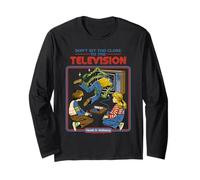 Don't Sit Too Close Monsters Retro Vintage Funny Adult Humor Maglia a Manica