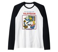 Don't Sit Too Close Monsters Retro Vintage Funny Adult Humor Maglia con Maniche Raglan