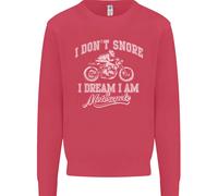 Don'T Snore i Dream Im A Motociclista Bambini Felpa Maglioncino