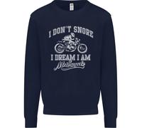 Don'T Snore i Dream Im A Motociclista Bambini Felpa Maglioncino