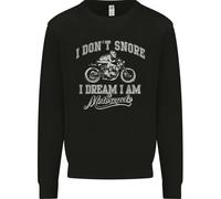 Don'T Snore i Dream Im A Motociclista Bambini Felpa Maglioncino