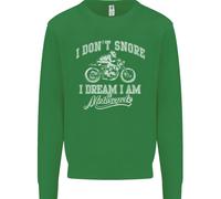 Don'T Snore i Dream Im A Motociclista Bambini Felpa Maglioncino