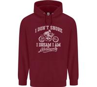 Don'T Snore i Dream Im A Motociclista Uomo Felpa