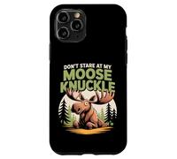 Don't Stare At My Moose Knuckle Funny Cartoon Custodia per iPhone 11 Pro