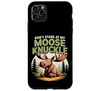 Don't Stare At My Moose Knuckle Funny Cartoon Custodia per iPhone 11 Pro Max