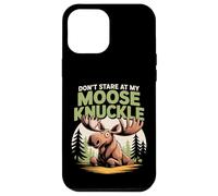 Don't Stare At My Moose Knuckle Funny Cartoon Custodia per iPhone 12 Pro Max