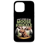 Don't Stare At My Moose Knuckle Funny Cartoon Custodia per iPhone 13 Pro Max