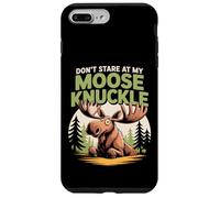 Don't Stare At My Moose Knuckle Funny Cartoon Custodia per iPhone 7 Plus/8 Plus