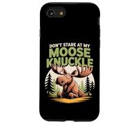 Don't Stare At My Moose Knuckle Funny Cartoon Custodia per iPhone SE (2020) / 7 / 8