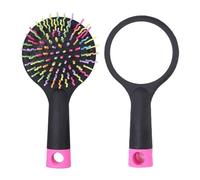 Don't Step On, spazzola districante per capelli con motivo a simboli, colore: nero