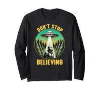 Don't Stop Believing Big Foot e UFO Lovers Funny Bigfoot Maglia a Manica