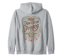 Don't Stop Praying Boho Christian retrò Felpa con Cappuccio