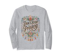 Don't Stop Praying Boho Christian retrò Maglia a Manica