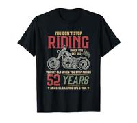Don't Stop Riding 52 Anni Vintage 52 Compleanno Motociclo Maglietta