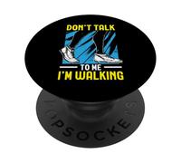Don't Talk To Me I'm Walking Cardio Fitness Esercizio Walk PopSockets PopGrip Adesivo