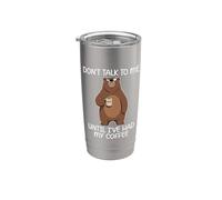 Don't Talk To Me Until I've Had My Coffee Bicchiere termico in acciaio inox doppia parete