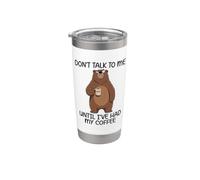 Don't Talk To Me Until I've Had My Coffee Bicchiere termico in acciaio inox doppia parete
