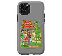 Don't Talk to Strangers Alien UFO Retro Funny Adult Humor Custodia per iPhone 11 Pro