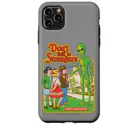 Don't Talk to Strangers Alien UFO Retro Funny Adult Humor Custodia per iPhone 11 Pro Max