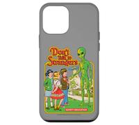 Don't Talk to Strangers Alien UFO Retro Funny Adult Humor Custodia per iPhone 12 mini