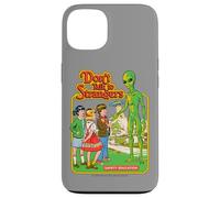 Don't Talk to Strangers Alien UFO Retro Funny Adult Humor Custodia per iPhone 13