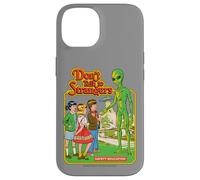 Don't Talk to Strangers Alien UFO Retro Funny Adult Humor Custodia per iPhone 14
