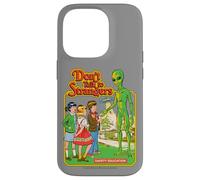 Don't Talk to Strangers Alien UFO Retro Funny Adult Humor Custodia per iPhone 14 Pro