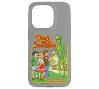 Don't Talk to Strangers Alien UFO Retro Funny Adult Humor Custodia per iPhone 15 Pro