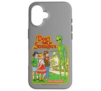 Don't Talk to Strangers Alien UFO Retro Funny Adult Humor Custodia per iPhone 16