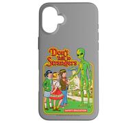 Don't Talk to Strangers Alien UFO Retro Funny Adult Humor Custodia per iPhone 16 Plus