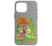 Don't Talk to Strangers Alien UFO Retro Funny Adult Humor Custodia per iPhone 16 Pro Max