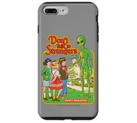 Don't Talk to Strangers Alien UFO Retro Funny Adult Humor Custodia per iPhone 7 Plus/8 Plus