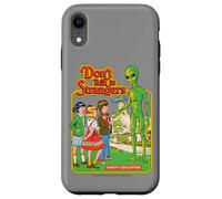 Don't Talk to Strangers Alien UFO Retro Funny Adult Humor Custodia per iPhone XR