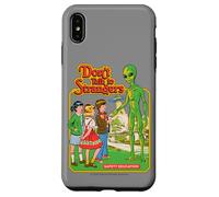 Don't Talk to Strangers Alien UFO Retro Funny Adult Humor Custodia per iPhone XS Max