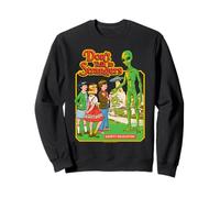 Don't Talk to Strangers Alien UFO Retro Funny Adult Humor Felpa