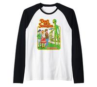 Don't Talk to Strangers Alien UFO Retro Funny Adult Humor Maglia con Maniche Raglan