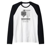 Don't Talk Until First Layer Is Down 3D Printing Funny Maglia con Maniche Raglan